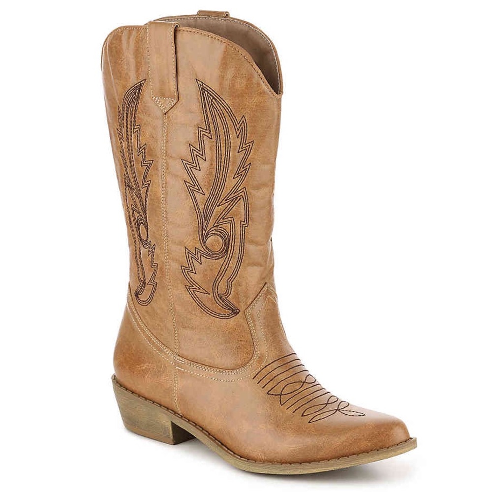 Tan Cowboy Boots Gaucho Coconuts by Matisse Boho 8